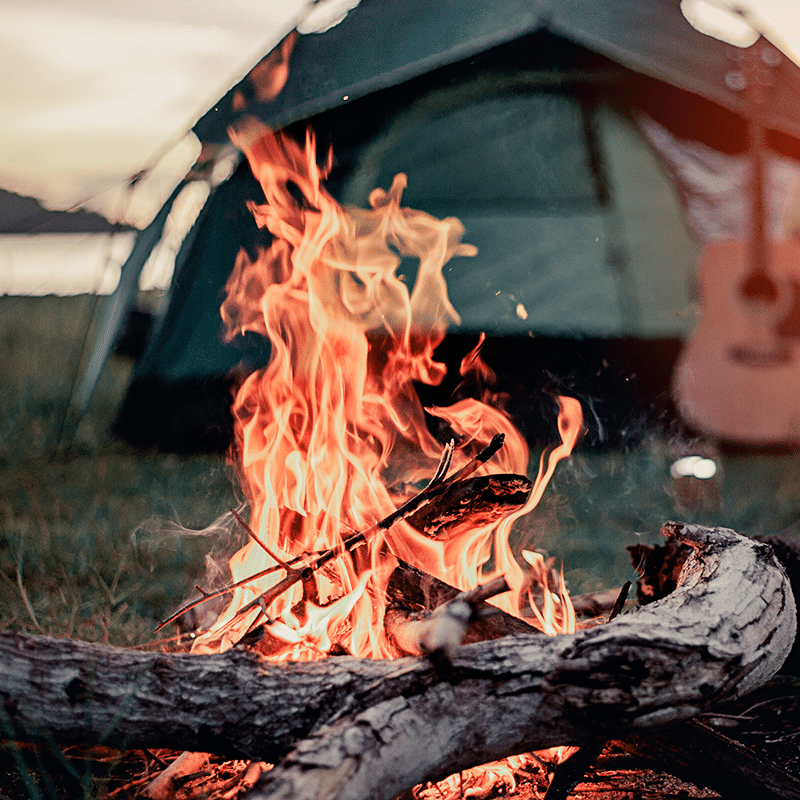 fogueira para acampar no frio