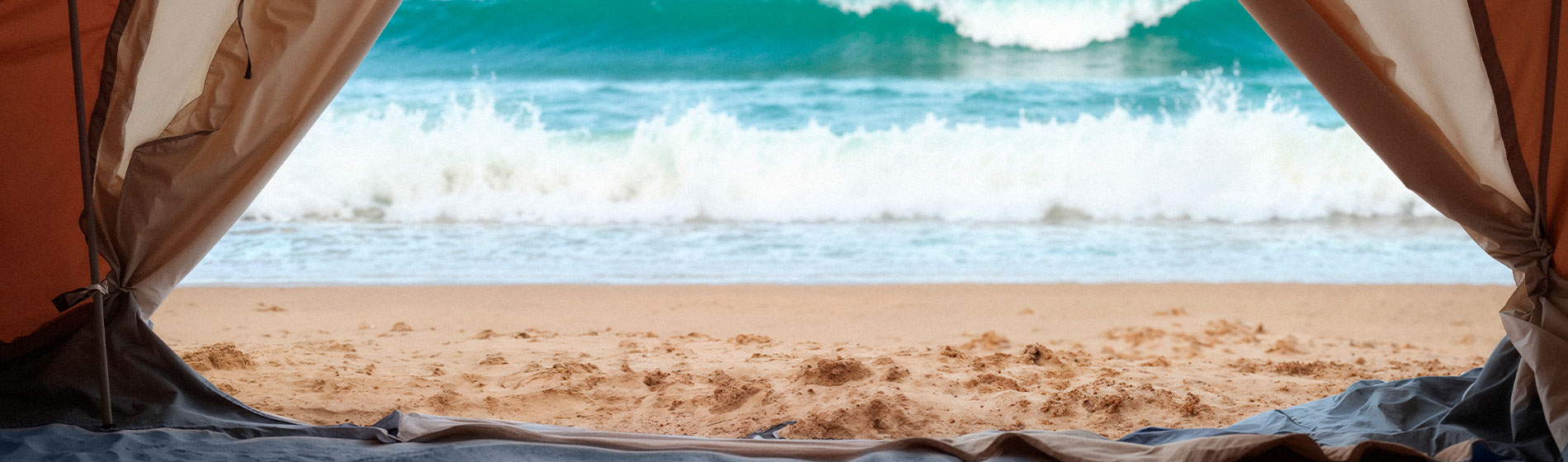 acampar na praia